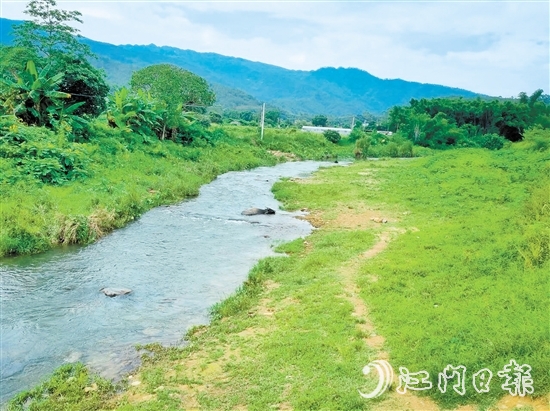 鶴城鎮(zhèn)萬和村河灘草地露營點。