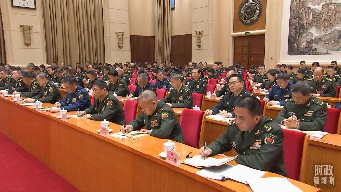 △2025年3月7日，解放軍和武警部隊(duì)代表團(tuán)全體會(huì)議現(xiàn)場(chǎng)。