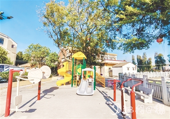 張良邊村爭取上級資源，為村組增設健身運動器材和兒童娛樂設施。