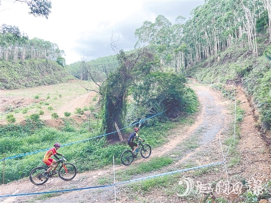 恩平山地自行車賽場吸引全國各地選手參賽。