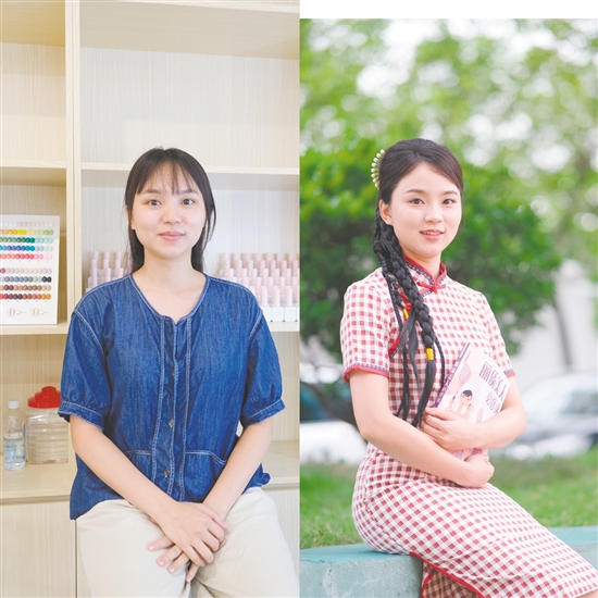 經(jīng)過(guò)學(xué)生化妝，老師變身“國(guó)風(fēng)美女”。