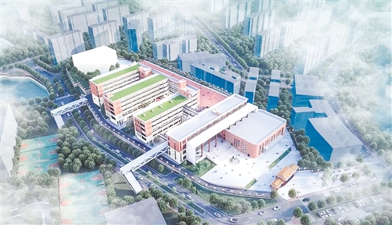 新會(huì)第一中學(xué)新校區(qū)項(xiàng)目效果圖。