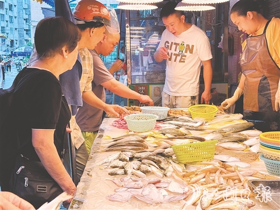 肥美的時令海鮮大量上市，價格較休漁期有所下降，吸引眾多游客、市民搶購嘗鮮。