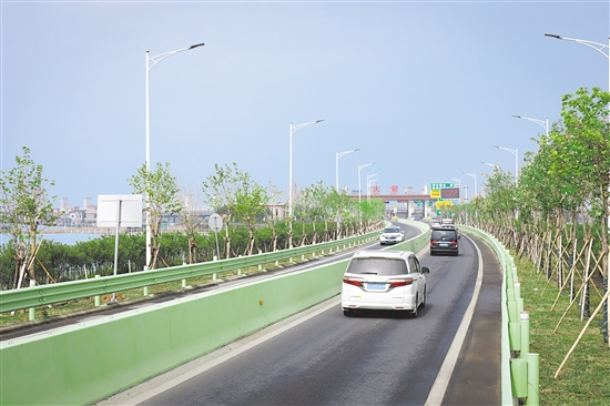 中陽高速大鰲段沿線風(fēng)貌提升，打造從深圳進入江門的美麗“窗口”。
