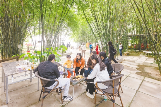 竹林小苑是坐落于石板沙圍堤外側(cè)的綠美庭院。