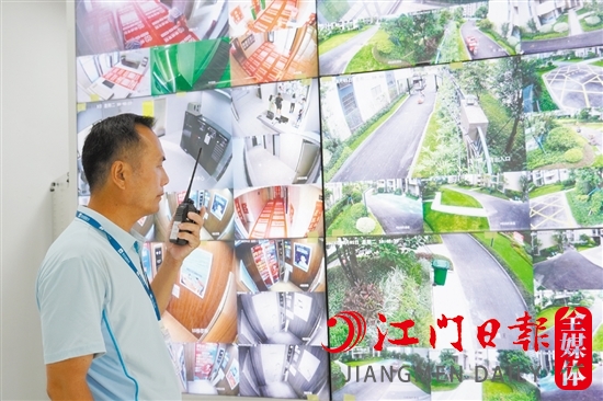 碧桂園·濱江天元小區(qū)的智能實(shí)時(shí)監(jiān)控系統(tǒng)大屏。