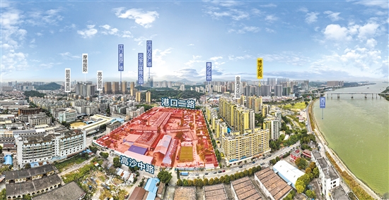 蓬江區(qū)港口二路東側(cè)金海灣南側(cè)地塊。