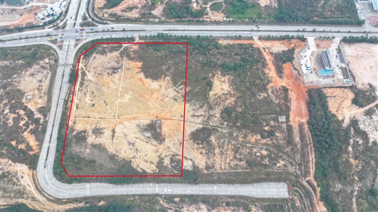 臺(tái)山這次成功出讓的3宗地塊為相鄰用地。圖為江門市JCR2026-21（臺(tái)山05）號(hào)地。